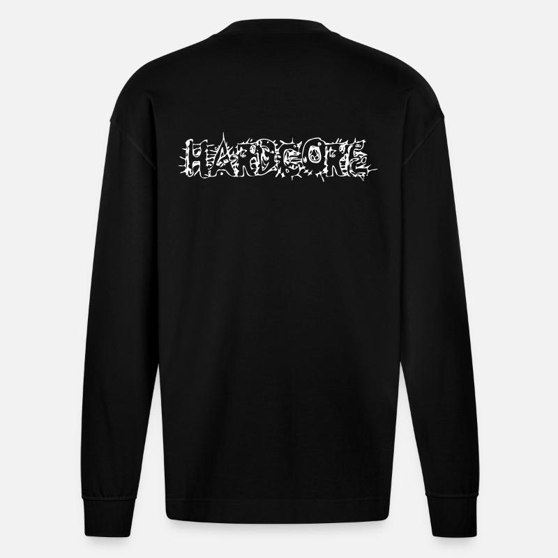 Hardcore - Heavyweight Oversized Organic Langarmshirt Made in EU - SOLID BLACK
