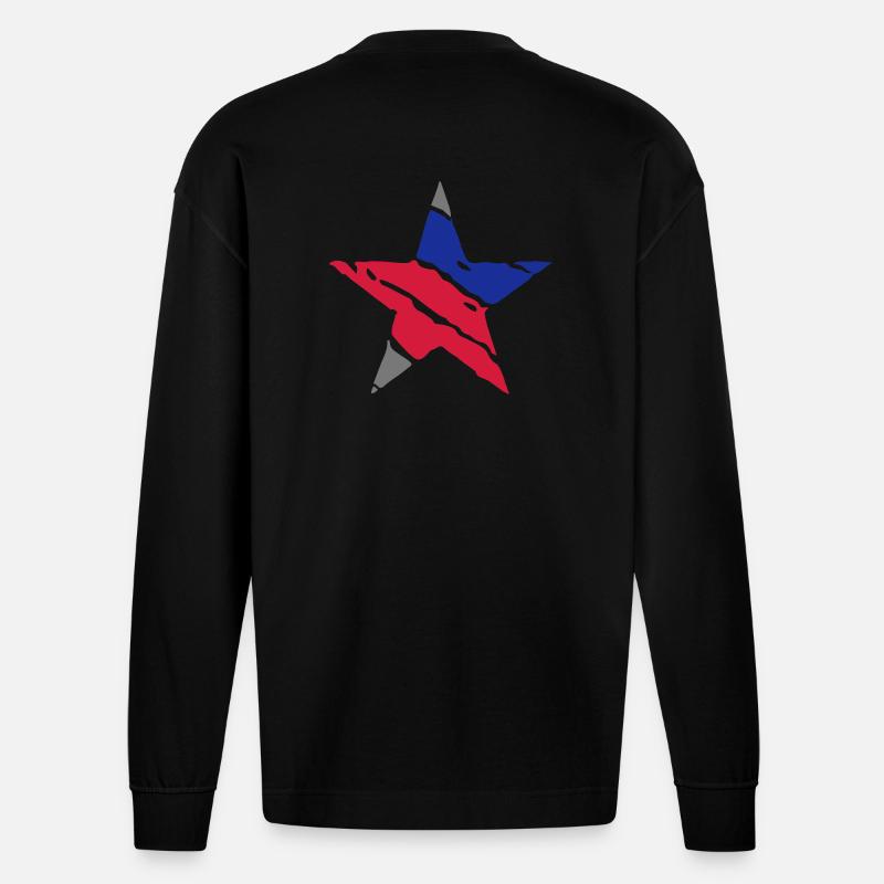 aviator_vec_1 fr - Manches longues bio épais oversize fabriqué en UE - SOLID BLACK