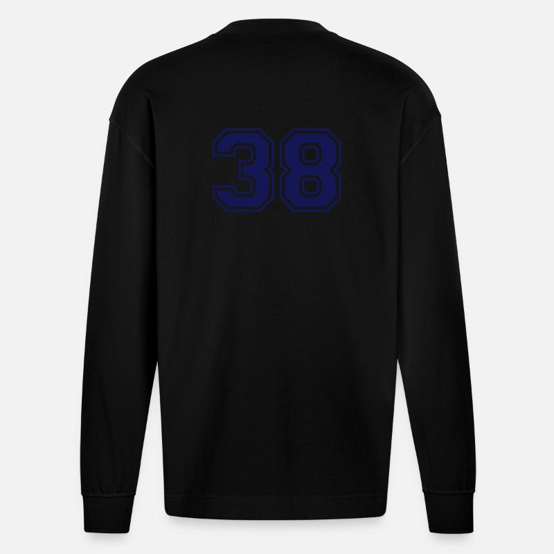 38 - Heavyweight Oversized Organic Langarmshirt Made in EU - SOLID BLACK