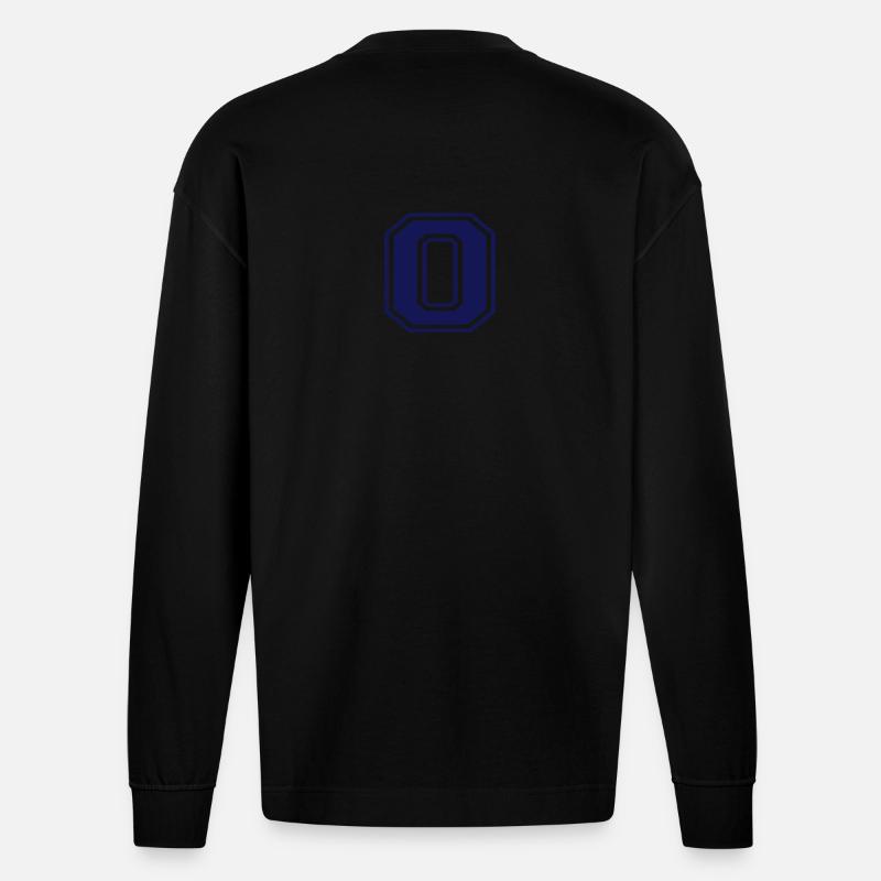o - Heavyweight Oversized Organic Langarmshirt Made in EU - SOLID BLACK