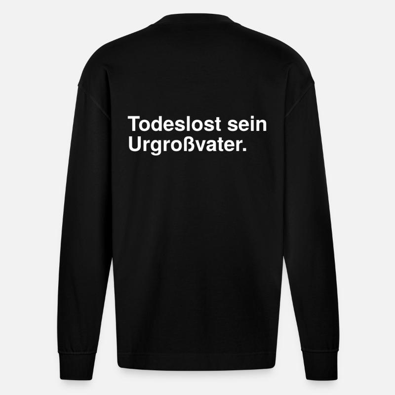 Todeslost - Heavyweight Oversized Organic Langarmshirt Made in EU - SOLID BLACK