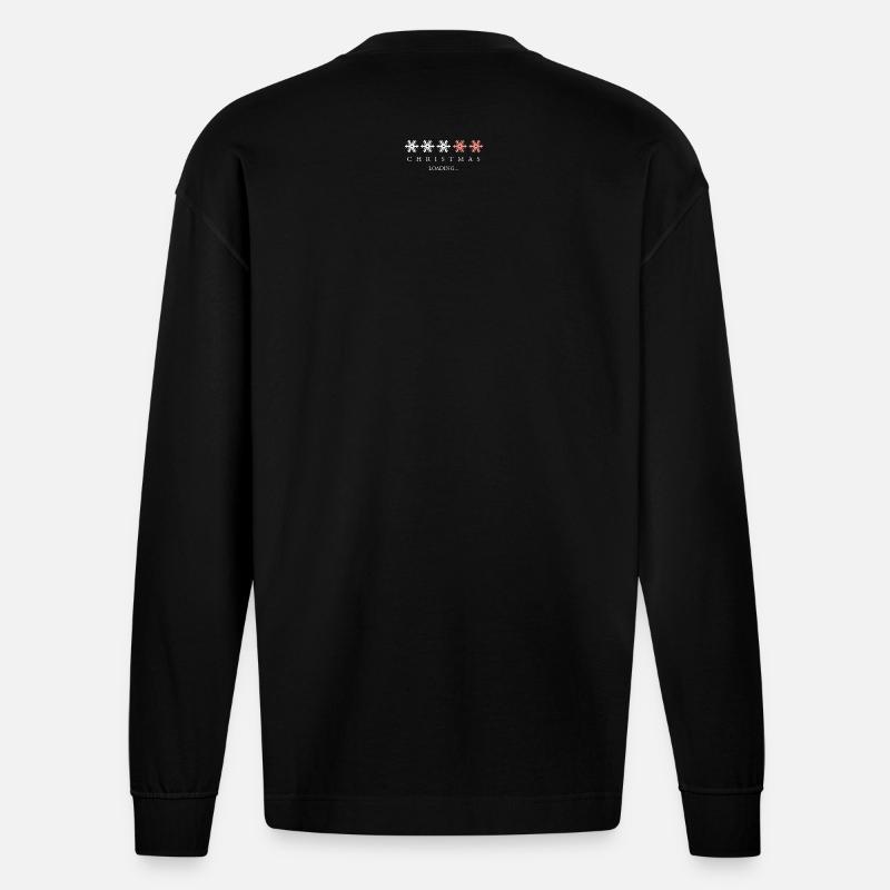 Christmas Loading - Heavyweight Oversized Organic Langarmshirt Made in EU - SOLID BLACK