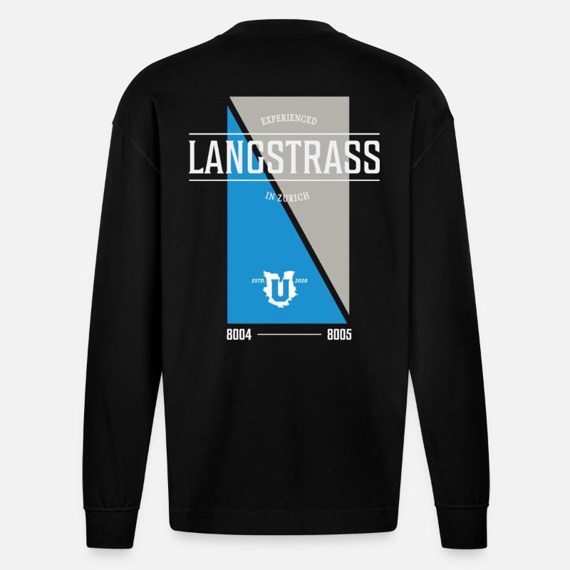 Langstrass Edition - Heavyweight Oversized Organic Langarmshirt Made in EU - SOLID BLACK