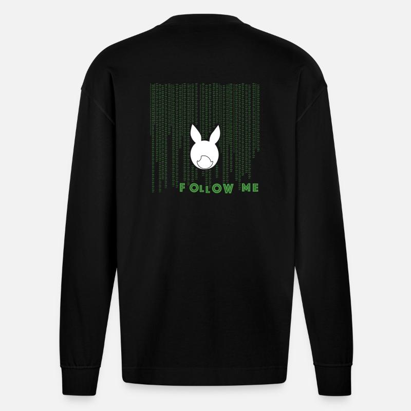 white rabbit - Heavyweight Oversized Organic Langarmshirt Made in EU - SOLID BLACK