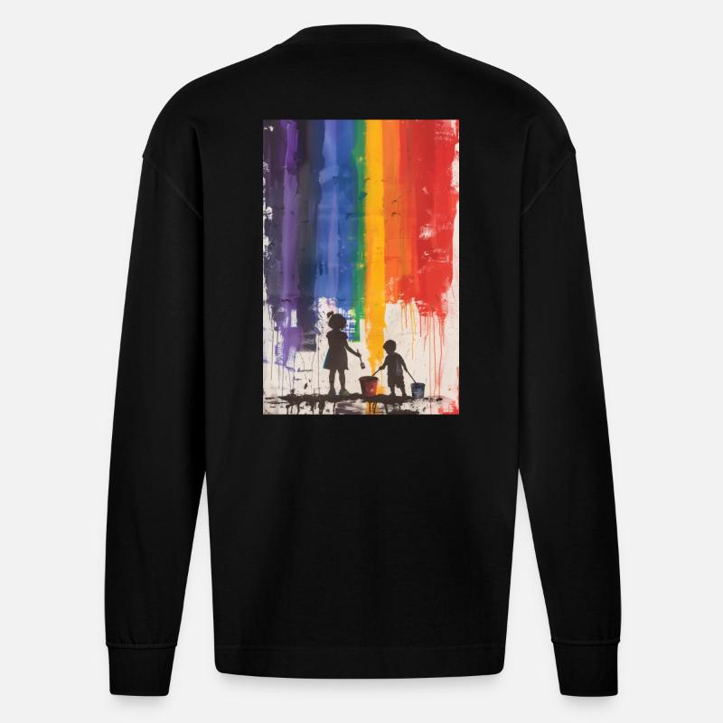 Farbenfroh - Heavyweight Oversized Organic Langarmshirt Made in EU - SOLID BLACK