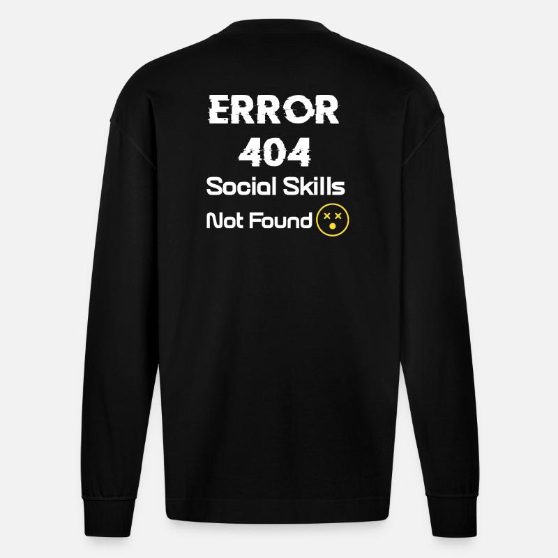 Sozialkompetenz - Heavyweight Oversized Organic Langarmshirt Made in EU - SOLID BLACK