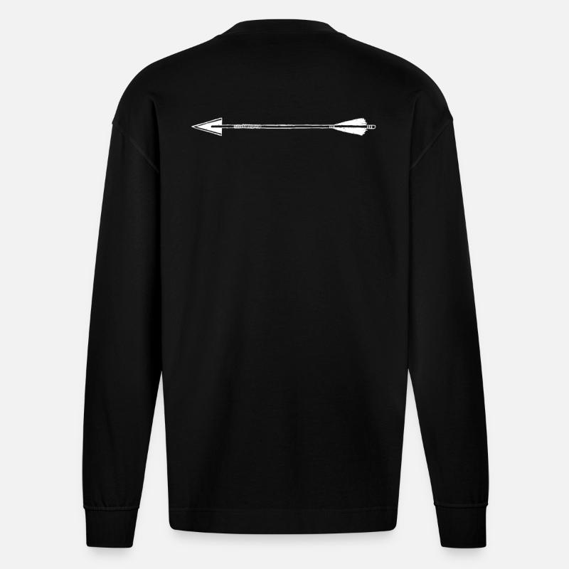 La Flèche - Manches longues bio épais oversize fabriqué en UE - SOLID BLACK