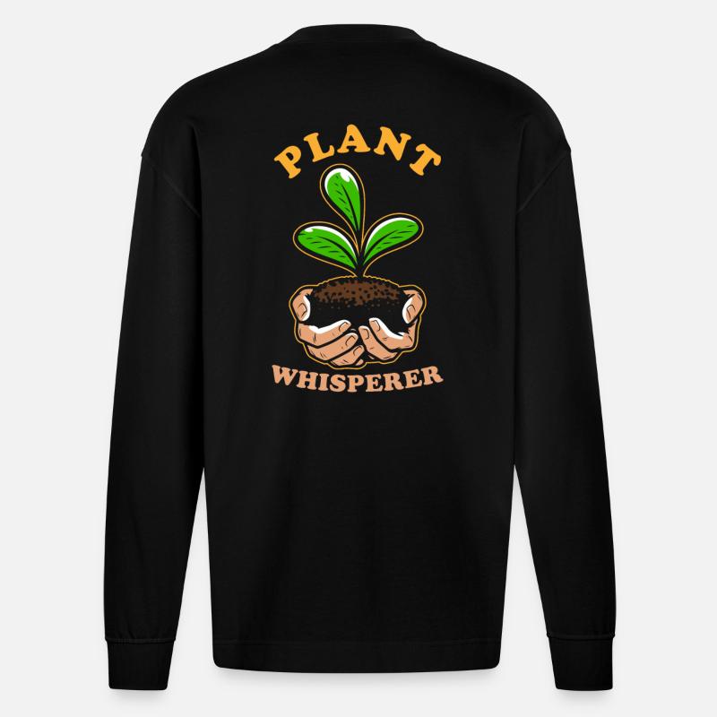 Gärtner Geschenk - Heavyweight Oversized Organic Langarmshirt Made in EU - SOLID BLACK