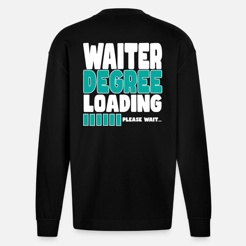 Kellner lädt Ausbildung - Heavyweight Oversized Organic Langarmshirt Made in EU - SOLID BLACK