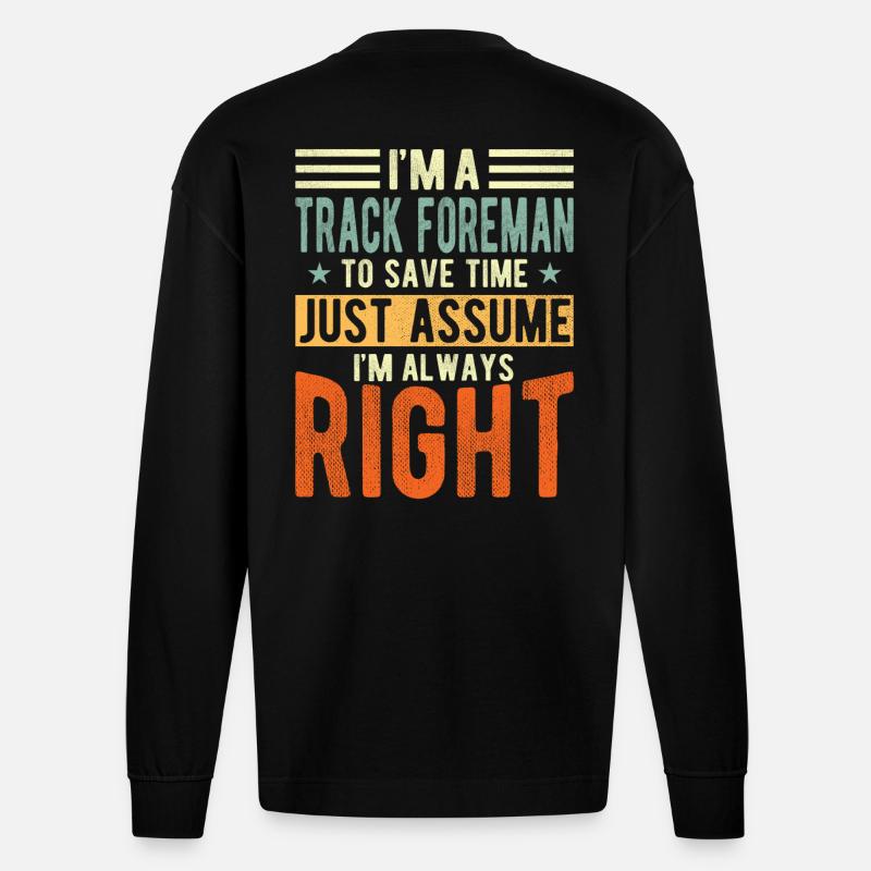Spur Foreman - Heavyweight Oversized Organic Langarmshirt Made in EU - SOLID BLACK