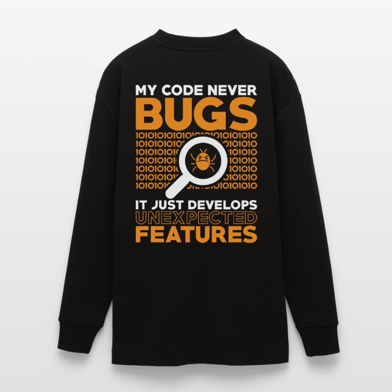 Programmer Developer Coder Code Heavyweight Oversized Organic Longsleeve Shirt Made in EU