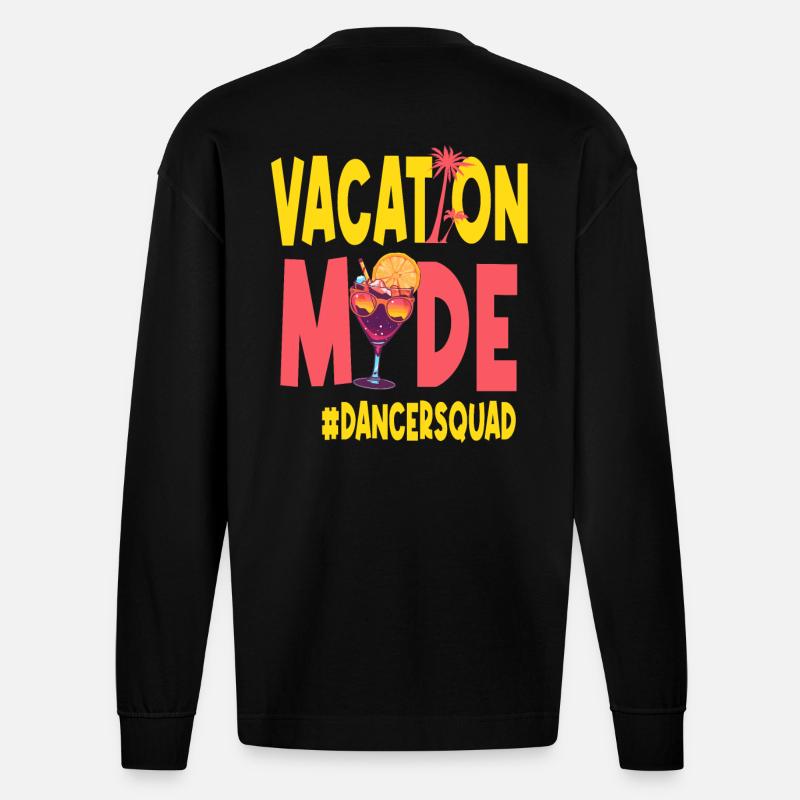Danseur Vacances Vacy Mode Dancersquad - Manches longues bio épais oversize fabriqué en UE - SOLID BLACK