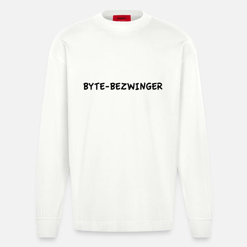 Byte-Bezwinger - Heavyweight Oversized Organic Langarmshirt Made in EU - OFF WHITE