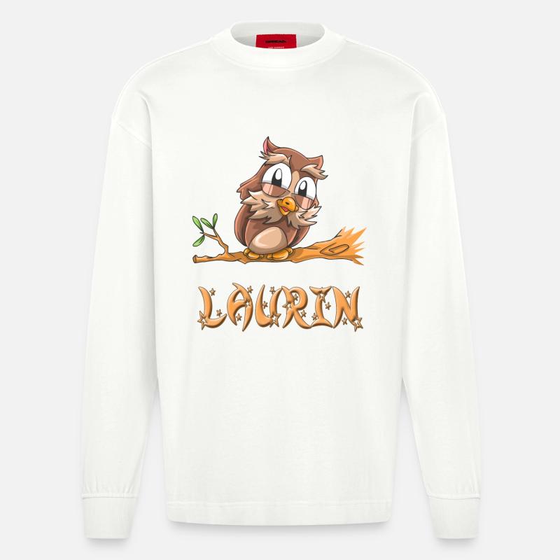Eule Laurin - Heavyweight Oversized Organic Langarmshirt Made in EU - OFF WHITE
