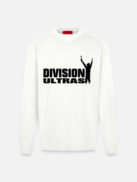 Ultras Hooligans Division - Heavyweight Oversized Organic Langarmshirt Made in EU - OFF WHITE