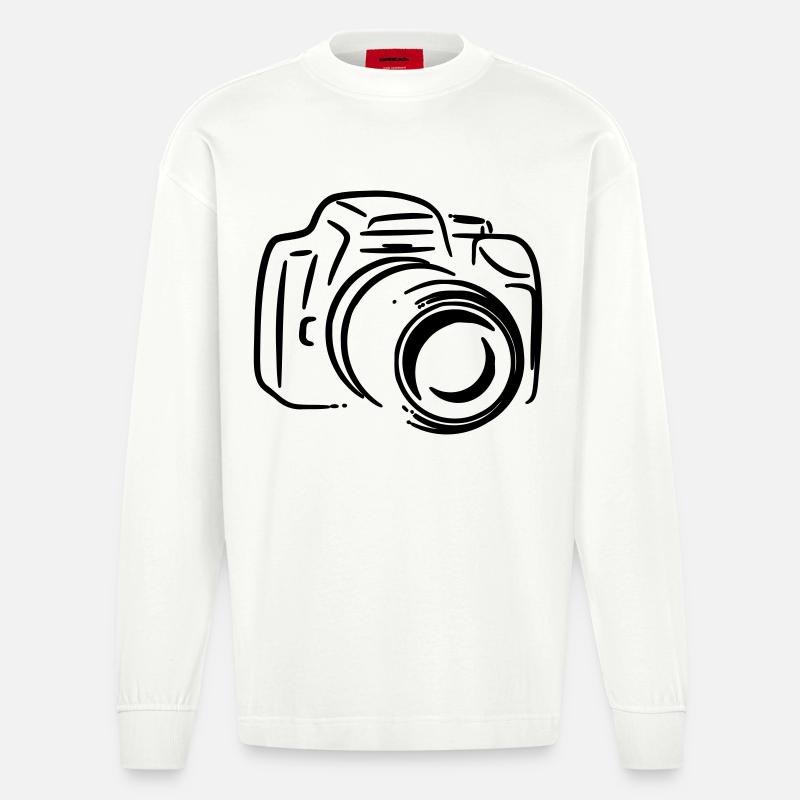 Foto-Reflex - Heavyweight Oversized Organic Langarmshirt Made in EU - OFF WHITE