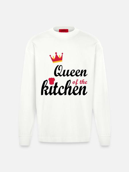 kochen - Heavyweight Oversized Organic Langarmshirt Made in EU - OFF WHITE