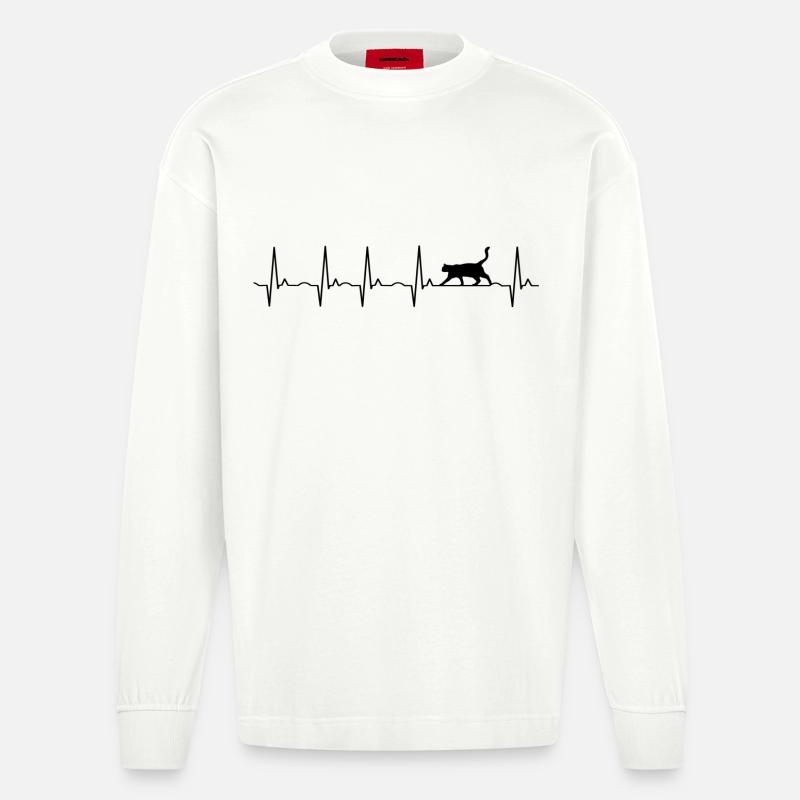 chat - Manches longues bio épais oversize fabriqué en UE - OFF WHITE