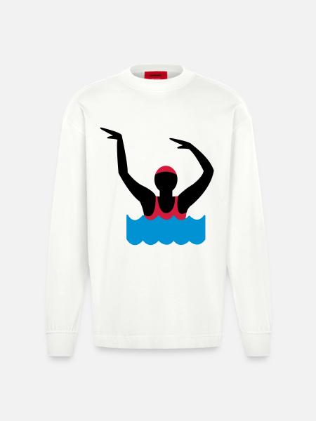 aquagym - Manches longues bio épais oversize fabriqué en UE - OFF WHITE