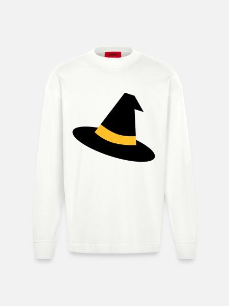 Witch's Hat - Heavyweight Oversized Organic Longsleeve Shirt Made in EU - OFF WHITE