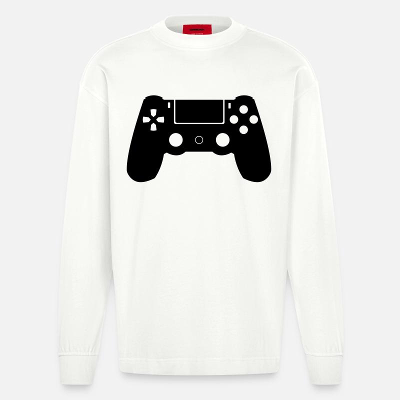 Controller - Heavyweight Oversized Organic Langarmshirt Made in EU - OFF WHITE