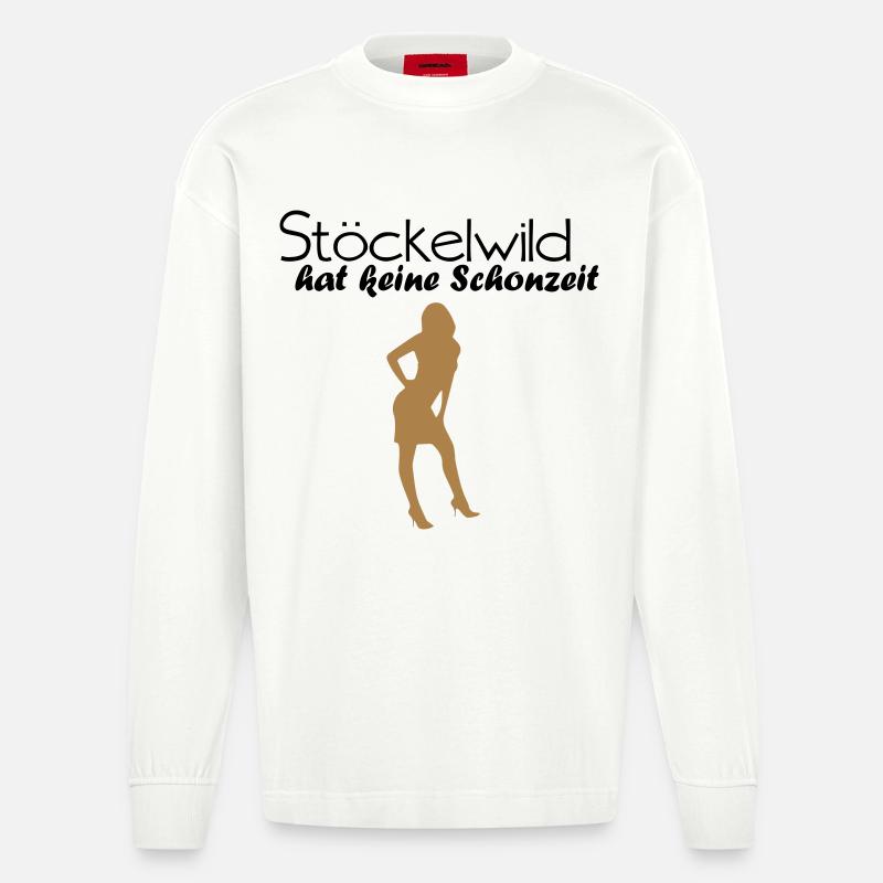 Stöckelwild - Heavyweight Oversized Organic Langarmshirt Made in EU - OFF WHITE