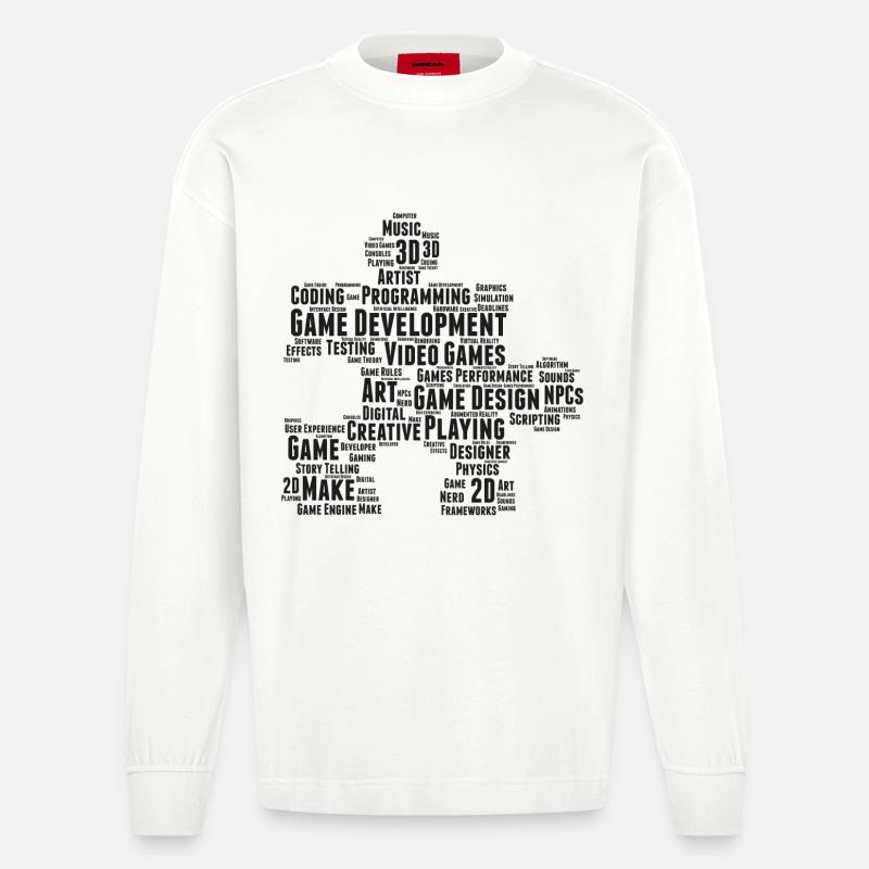 Game Dev - Heavyweight Oversized Organic Longsleeve Shirt Made in EU - OFF WHITE