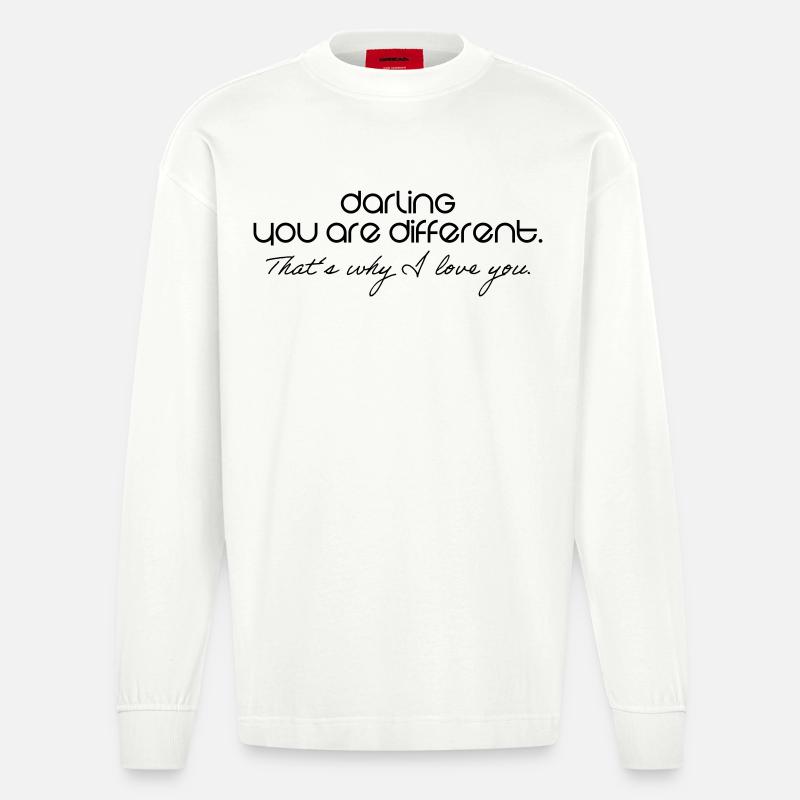Romantisch - Heavyweight Oversized Organic Langarmshirt Made in EU - OFF WHITE