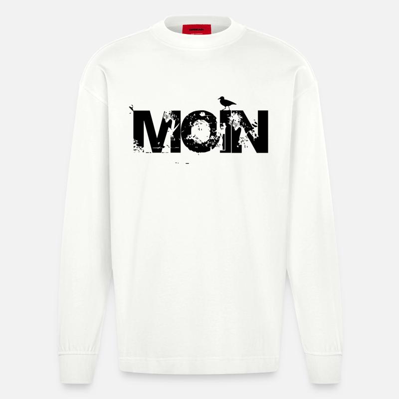 MOIN mit Möwe - Heavyweight Oversized Organic Langarmshirt Made in EU - OFF WHITE