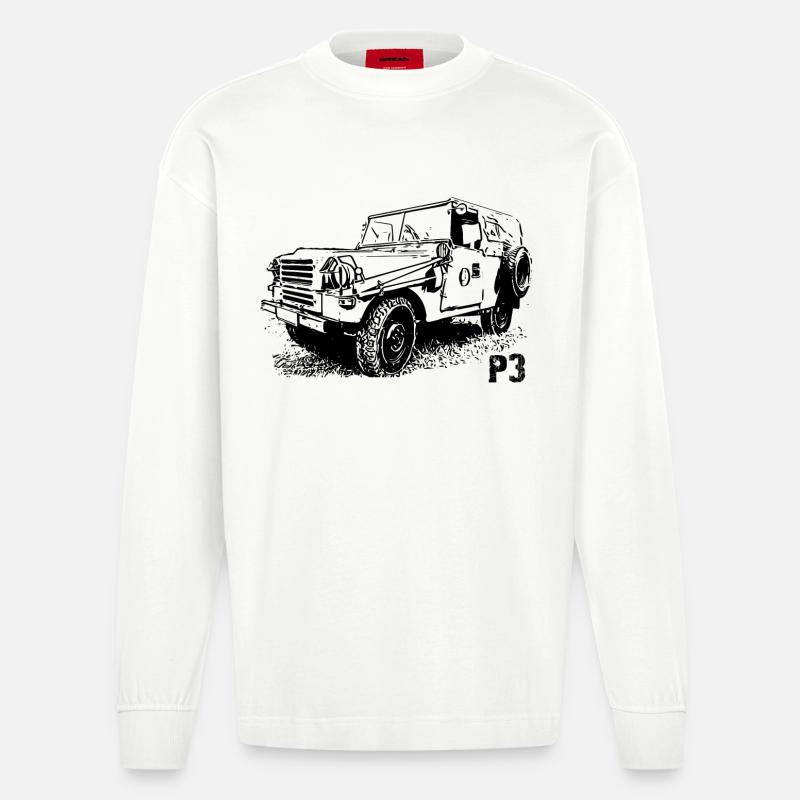 IFA - P3 - Sachsenring - Heavyweight Oversized Organic Langarmshirt Made in EU - OFF WHITE
