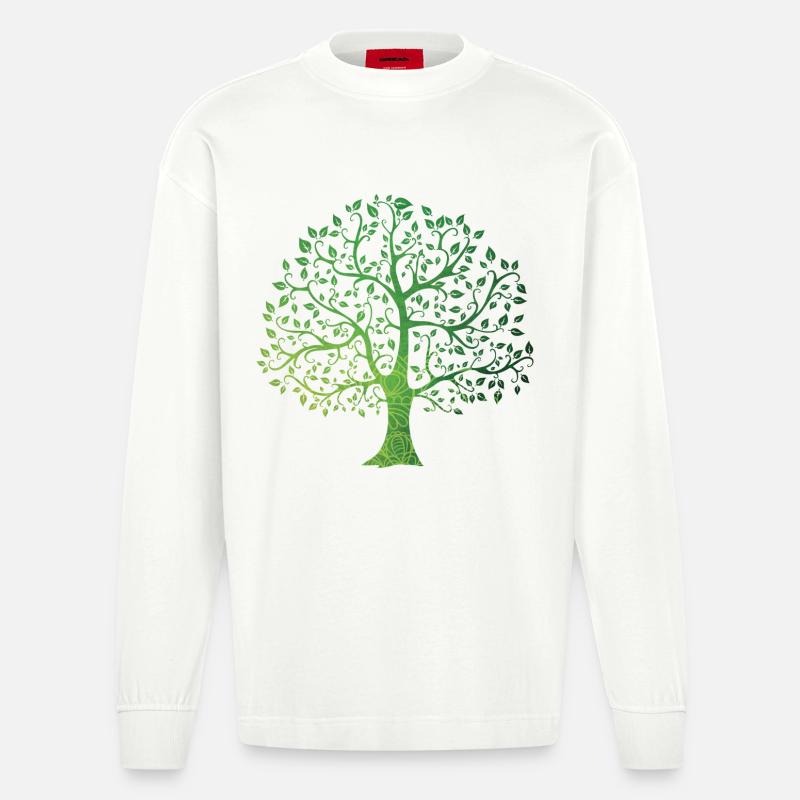 Nature - Manches longues bio épais oversize fabriqué en UE - OFF WHITE