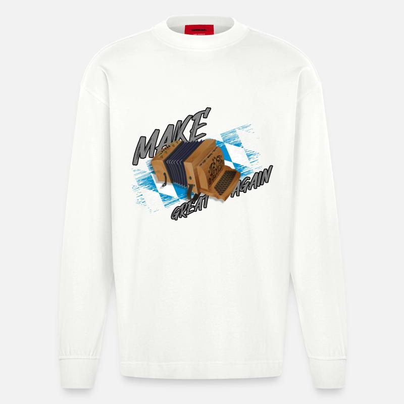 Make Ziach GREAT AGAIN | ZiachON! - Heavyweight Oversized Organic Langarmshirt Made in EU - OFF WHITE