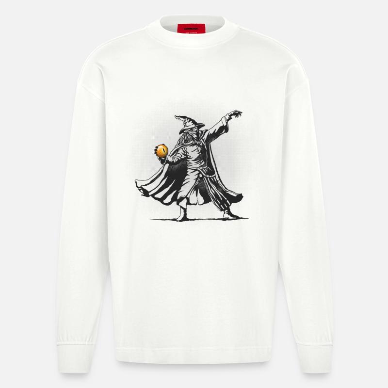 Der Kugelwerfer - Heavyweight Oversized Organic Langarmshirt Made in EU - OFF WHITE