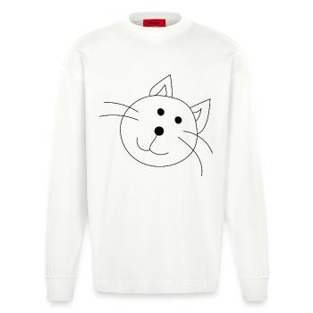 Drôle de chat - Manches longues bio épais oversize fabriqué en UE - OFF WHITE - Devant