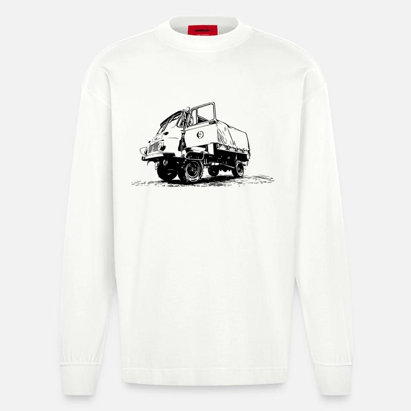 Robur LO 2002 A - Heavyweight Oversized Organic Langarmshirt Made in EU - OFF WHITE