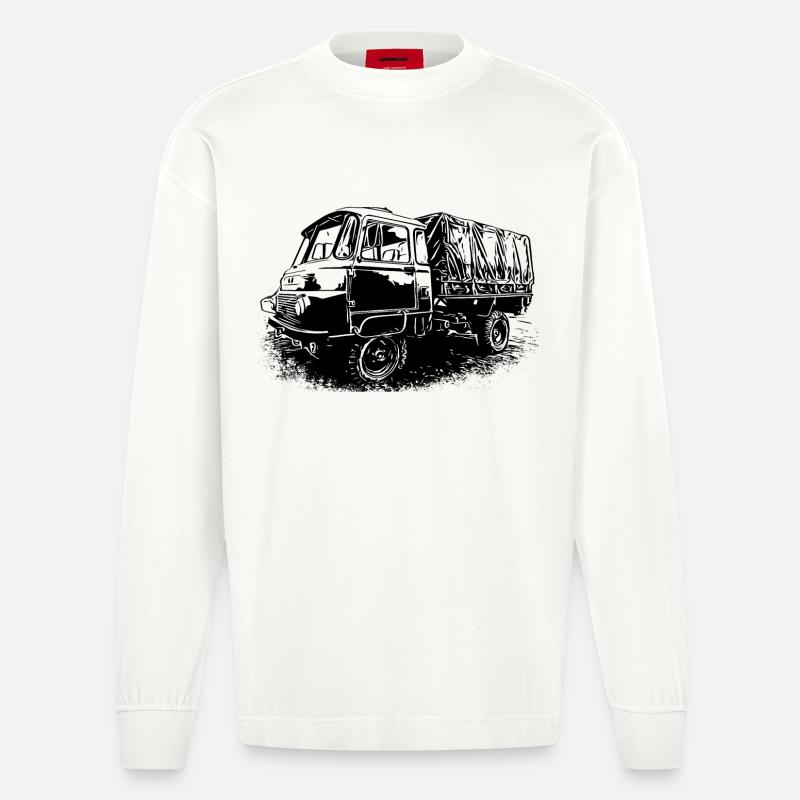 Robur LO 2002 A - Heavyweight Oversized Organic Langarmshirt Made in EU - OFF WHITE