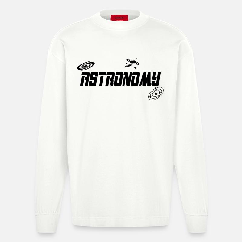 Astronomie - Manches longues bio épais oversize fabriqué en UE - OFF WHITE