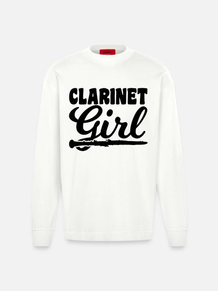 Clarinettes Filles - Manches longues bio épais oversize fabriqué en UE - OFF WHITE