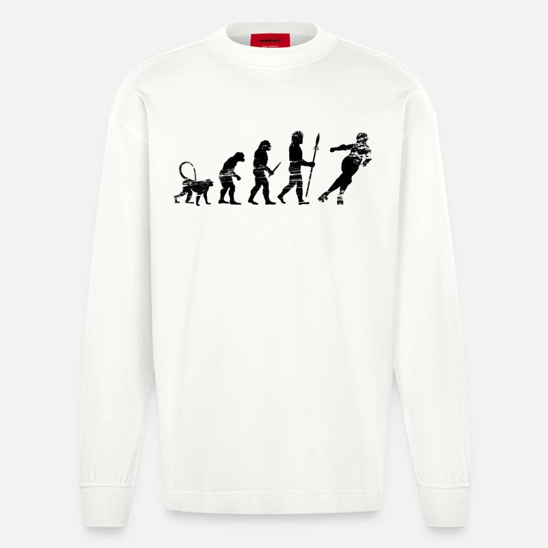Entwicklung eines Rollschuhläufers - Heavyweight Oversized Organic Langarmshirt Made in EU - OFF WHITE