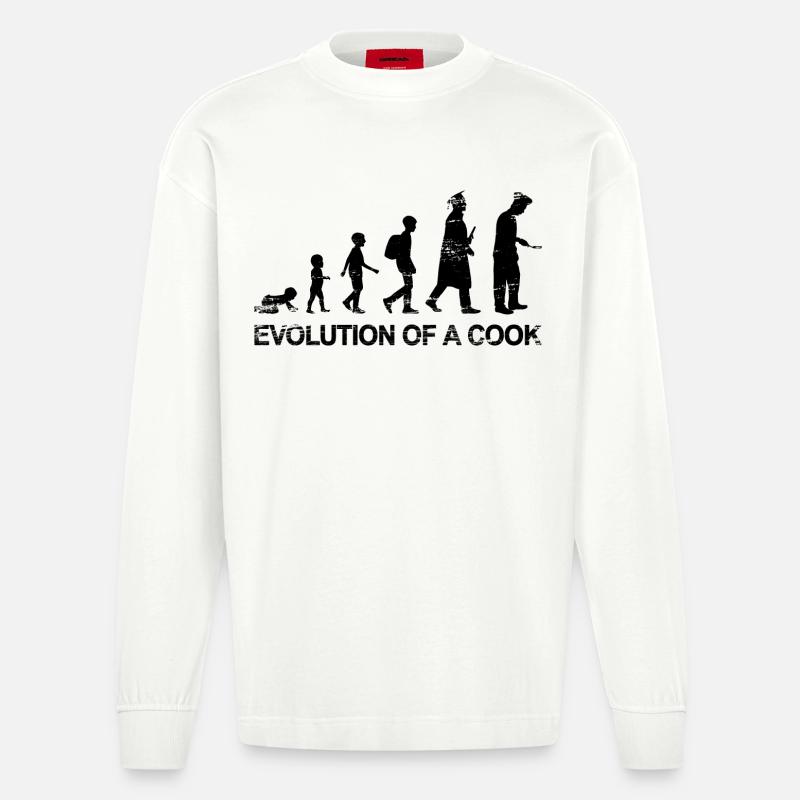 Chef Evolution - Heavyweight Oversized Organic Longsleeve Shirt Made in EU - OFF WHITE