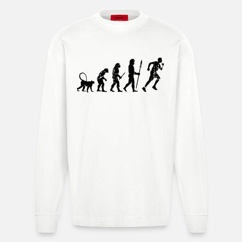 Entwicklung eines Läufers - Heavyweight Oversized Organic Langarmshirt Made in EU - OFF WHITE