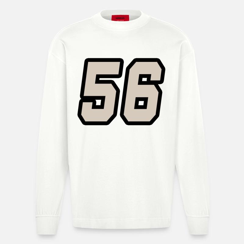 Nummer sechsundfünfzig 56 - Heavyweight Oversized Organic Langarmshirt Made in EU - OFF WHITE