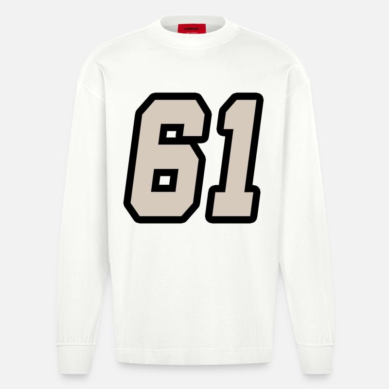 Nummer einundsechzig 61 - Heavyweight Oversized Organic Langarmshirt Made in EU - OFF WHITE