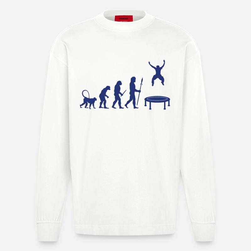 Entwicklung des Trampolin - Heavyweight Oversized Organic Langarmshirt Made in EU - OFF WHITE