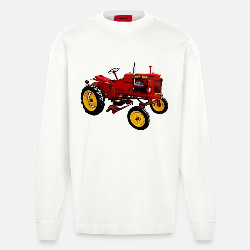 Traktor Pony - Heavyweight Oversized Organic Langarmshirt Made in EU - OFF WHITE