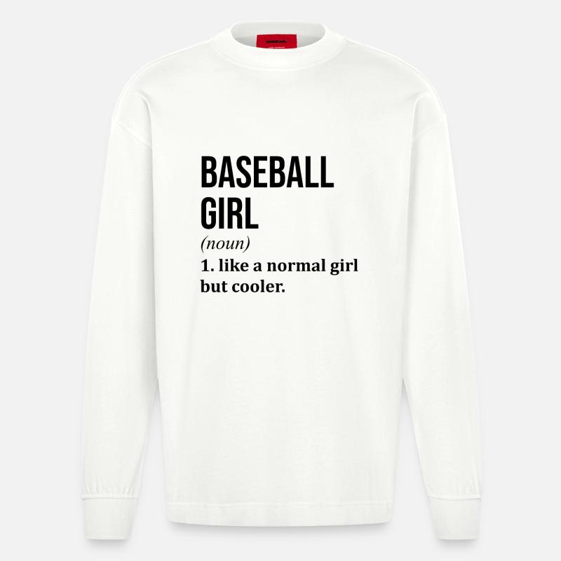 Baseball - Heavyweight Oversized Organic Langarmshirt Made in EU - OFF WHITE