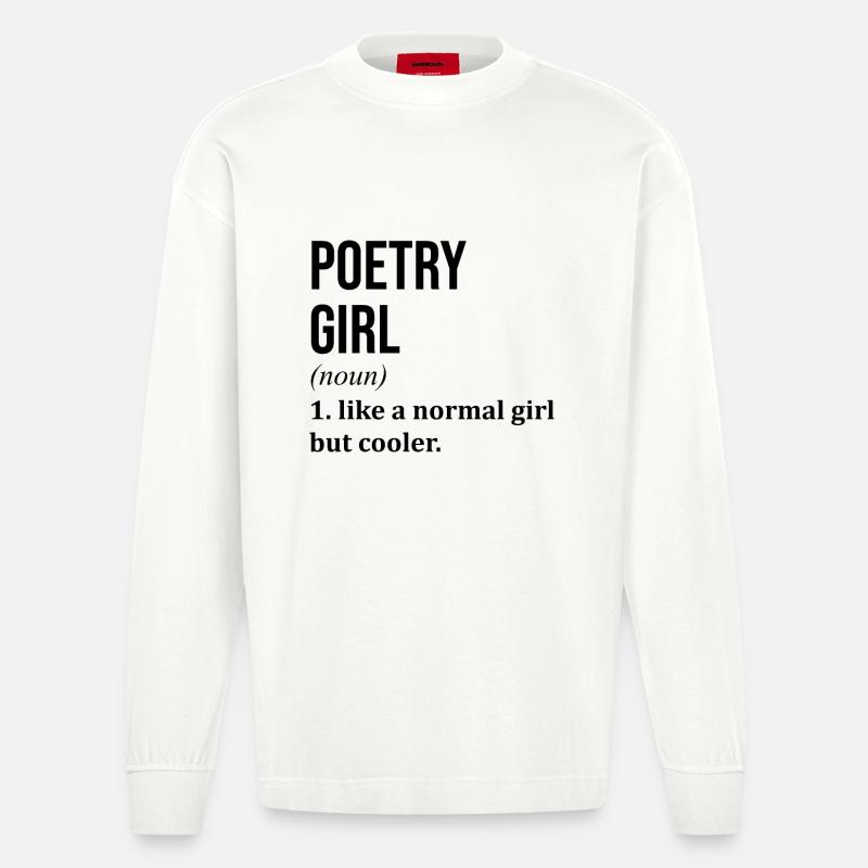 Poetry - Heavyweight Oversized Organic Longsleeve Shirt Made in EU - OFF WHITE