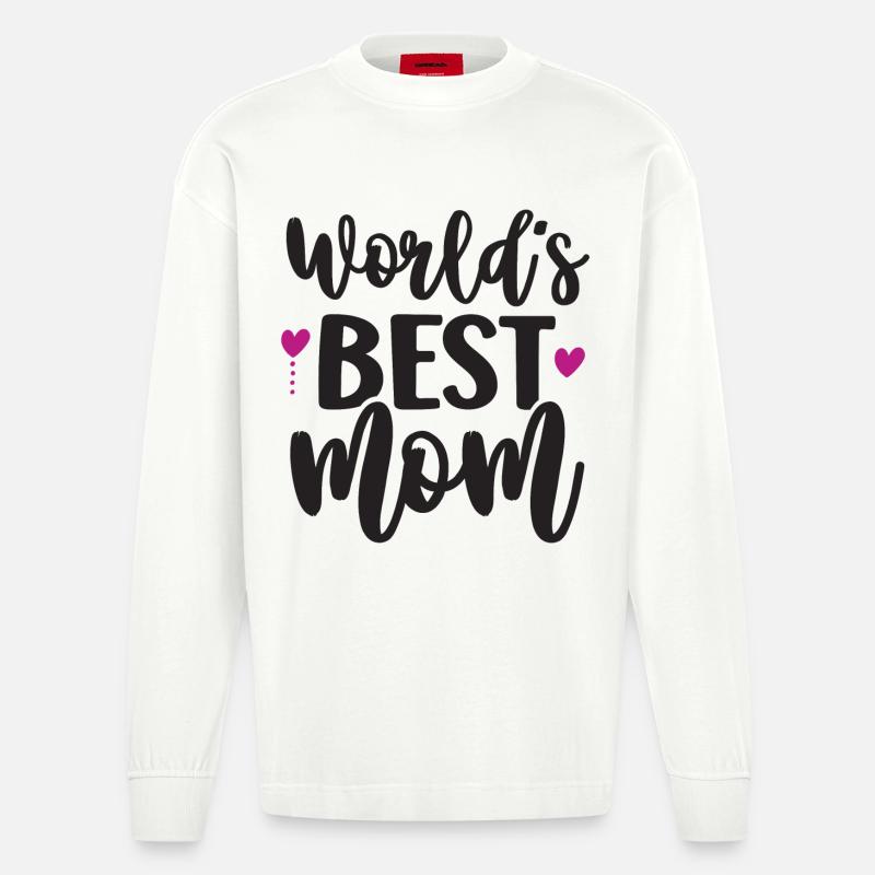 Die beste Mutter der Welt - Heavyweight Oversized Organic Langarmshirt Made in EU - OFF WHITE
