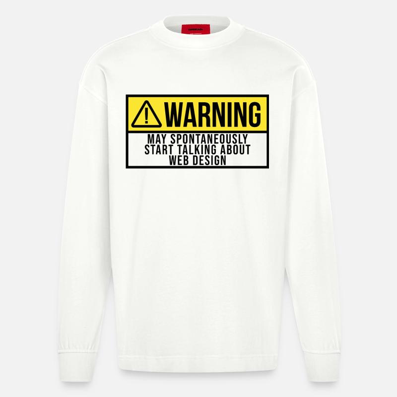 Webdesign - Heavyweight Oversized Organic Langarmshirt Made in EU - OFF WHITE