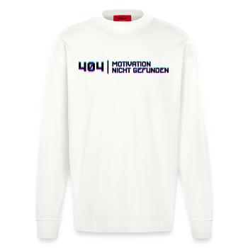 Developer Code Debug Statement Entwickler Dev - Heavyweight Oversized Organic Longsleeve Shirt Made in EU - OFF WHITE - Front